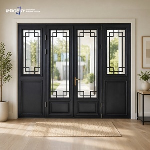 Aluminum Double Casement Antique Glass Door
