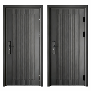 Modern-style Security Door With High-strength Anti-theft Structure For Safe Home Entry Door