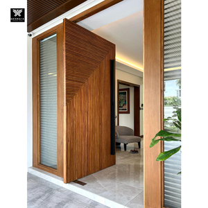 Contemporary Solid Wood Entrance Pivot Door