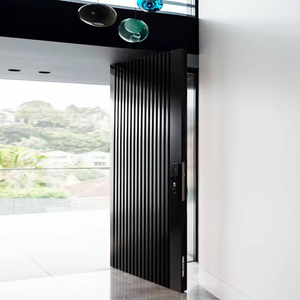 Solid Wooden Vertical Slats Pivot Door