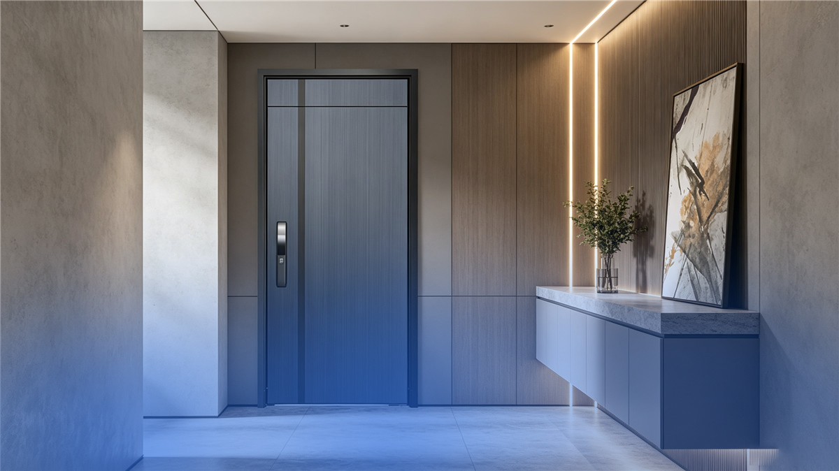 Stainless steel security entry door