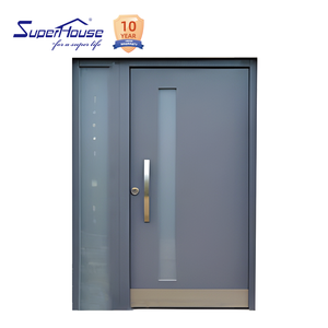 Luxury Aluminum Hurricane Impact Front Entry Hinged Door