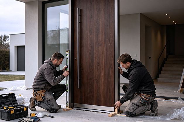 Commercial entry door systems