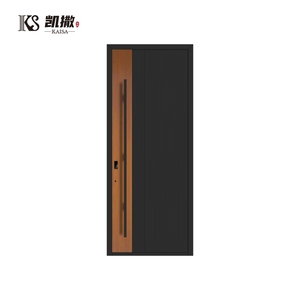 Metal Cast Aluminum Pivot Entrance Door Modern Stainless Steel