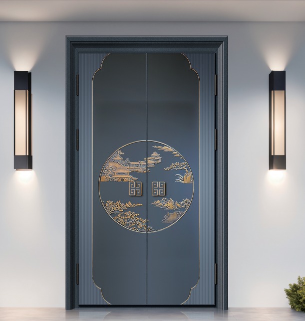 Aluminum Villa Double Entry Security Doors