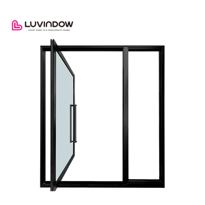 Modern Aluminum Large Glass Timber Pivot Door Anti-Theft