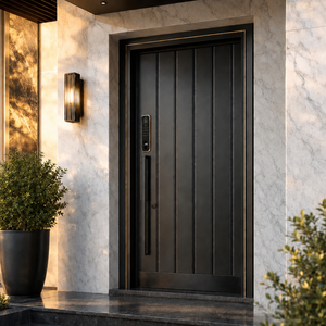 OEM Custom Armored Entry Door Solid Steel Core Burglar Proof Thermal Insulated