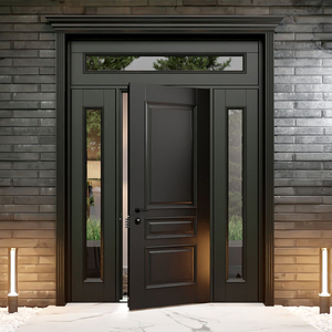OUNA Luxury Modern Design Aluminum Exterior Door Patio Double Front Entry Door