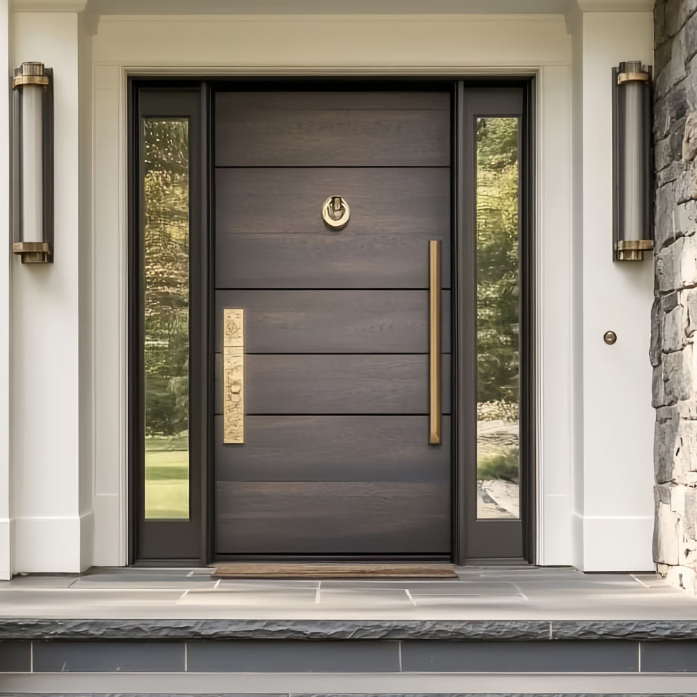 Aluminum Double Glazed Big Size Glass Front Pivot Door
