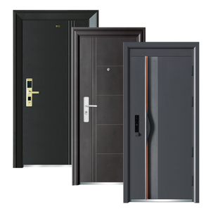 American Modern Style Main Security Door Black Steel