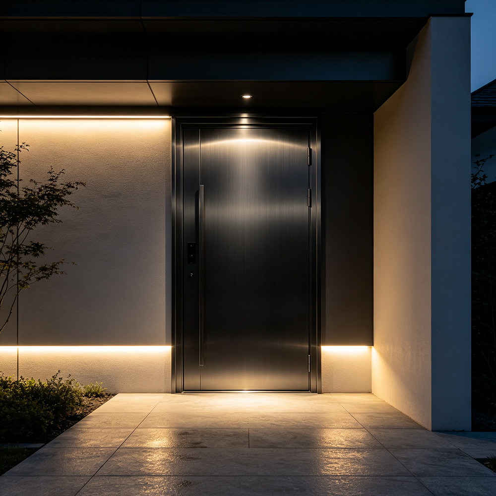 Custom Stainless Steel Entry Door Project