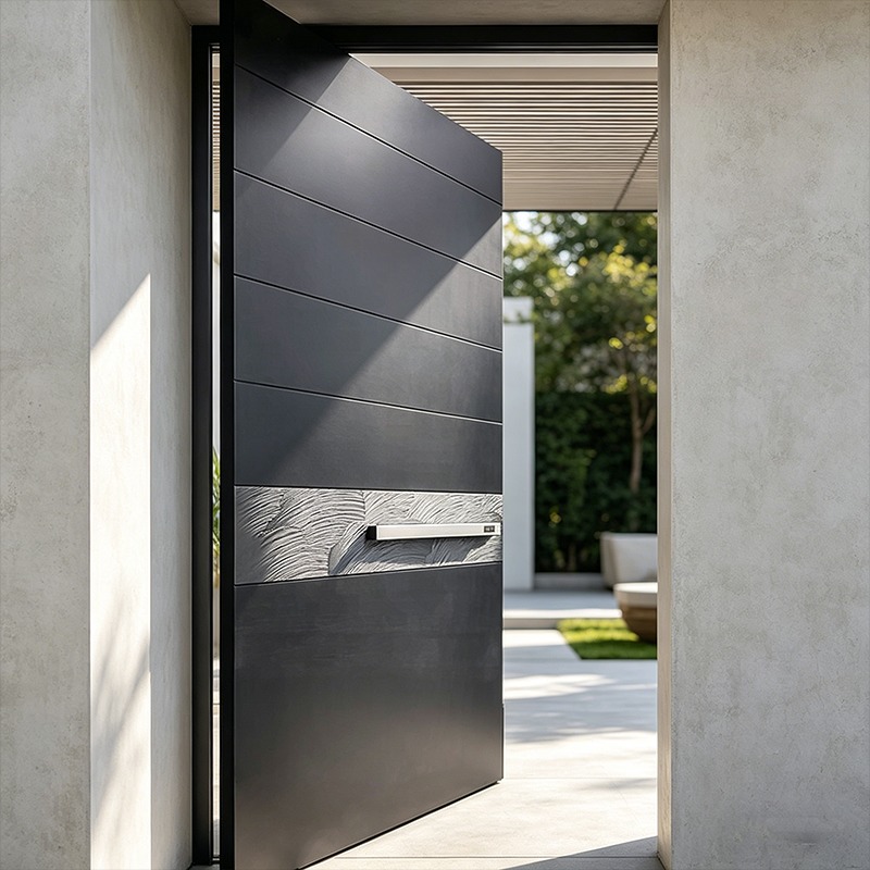 Hurricane-Rated Commercial Aluminum Pivot Entrance Door