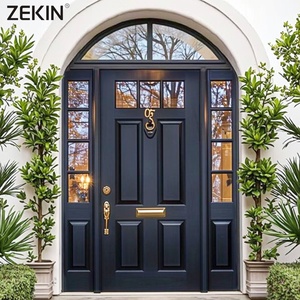 ZEKIN Customized Modern Style Aluminum Entrance Door Solid Pivot Door